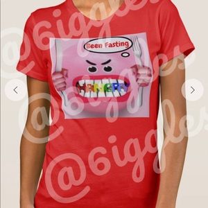 PREORDER Fasting Hangry Mean Hunger pink emoji top